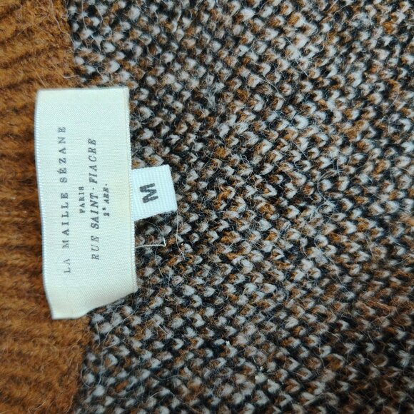 Sézane Thais Jacket Brown Jacquard Kid mohair - Picture 13 of 15